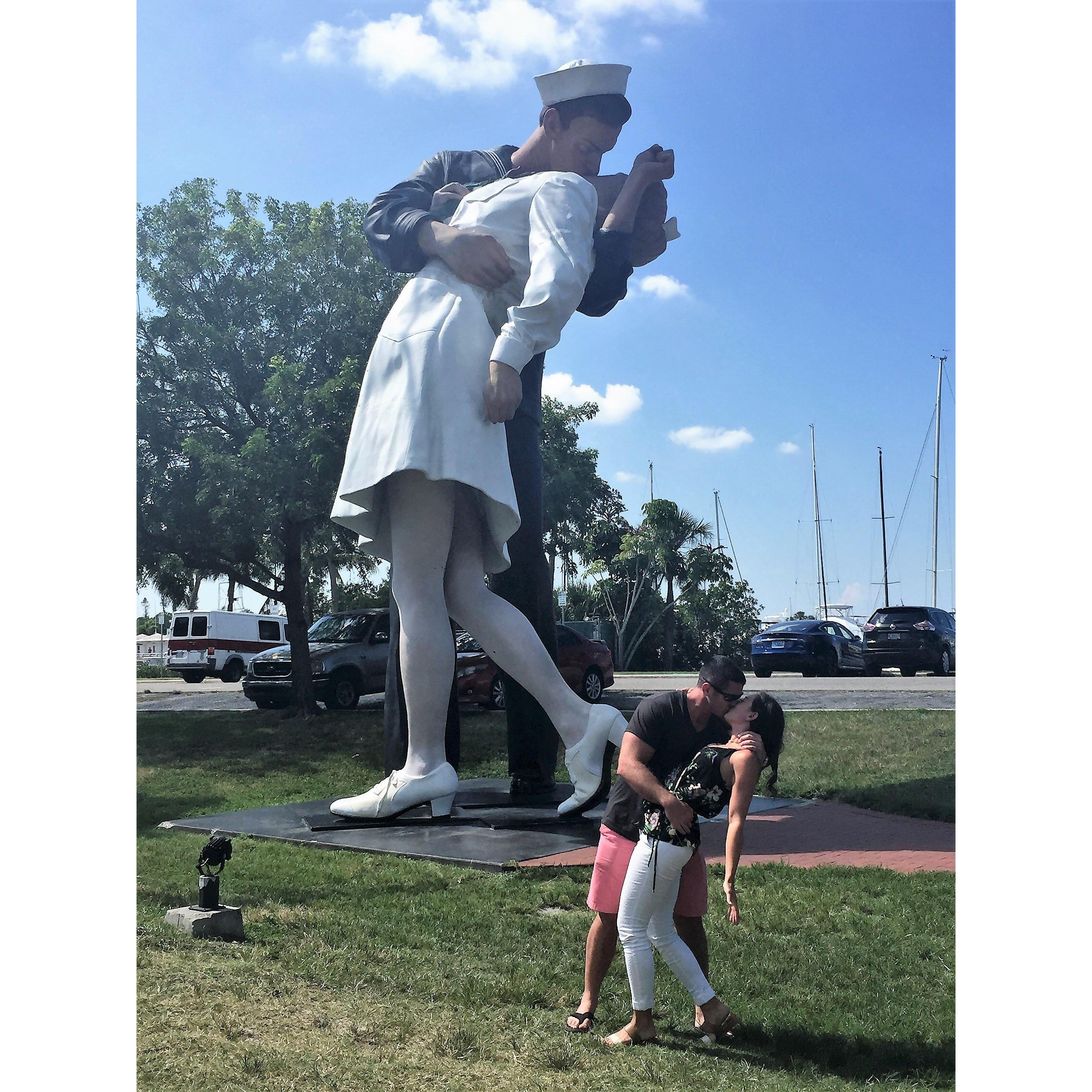 Recreating the 'Unconditional Surrender' statue in Sarasota, FL
