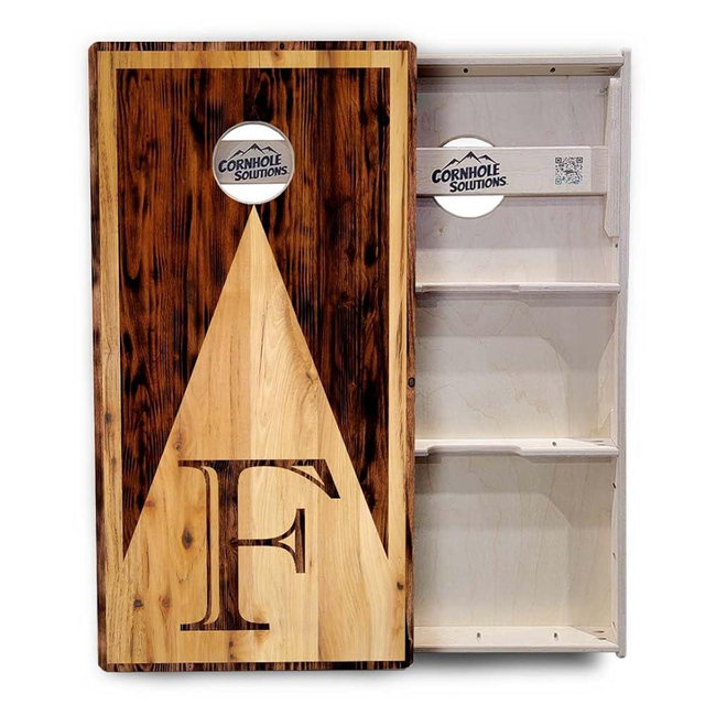 Cornhole Solutions PRO Tournament Cornhole Boards – Regulation 4ft x 2ft Professional Set – 3/4" Baltic Birch Plywood – Wooden Triangle Letters – Corn Hole Game Set – Made in USA