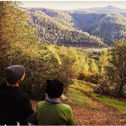 Taking in the canyon views together.