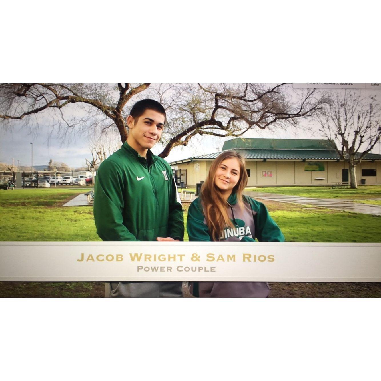 Sam and Jacob were voted Power Couple for senior superlatives.