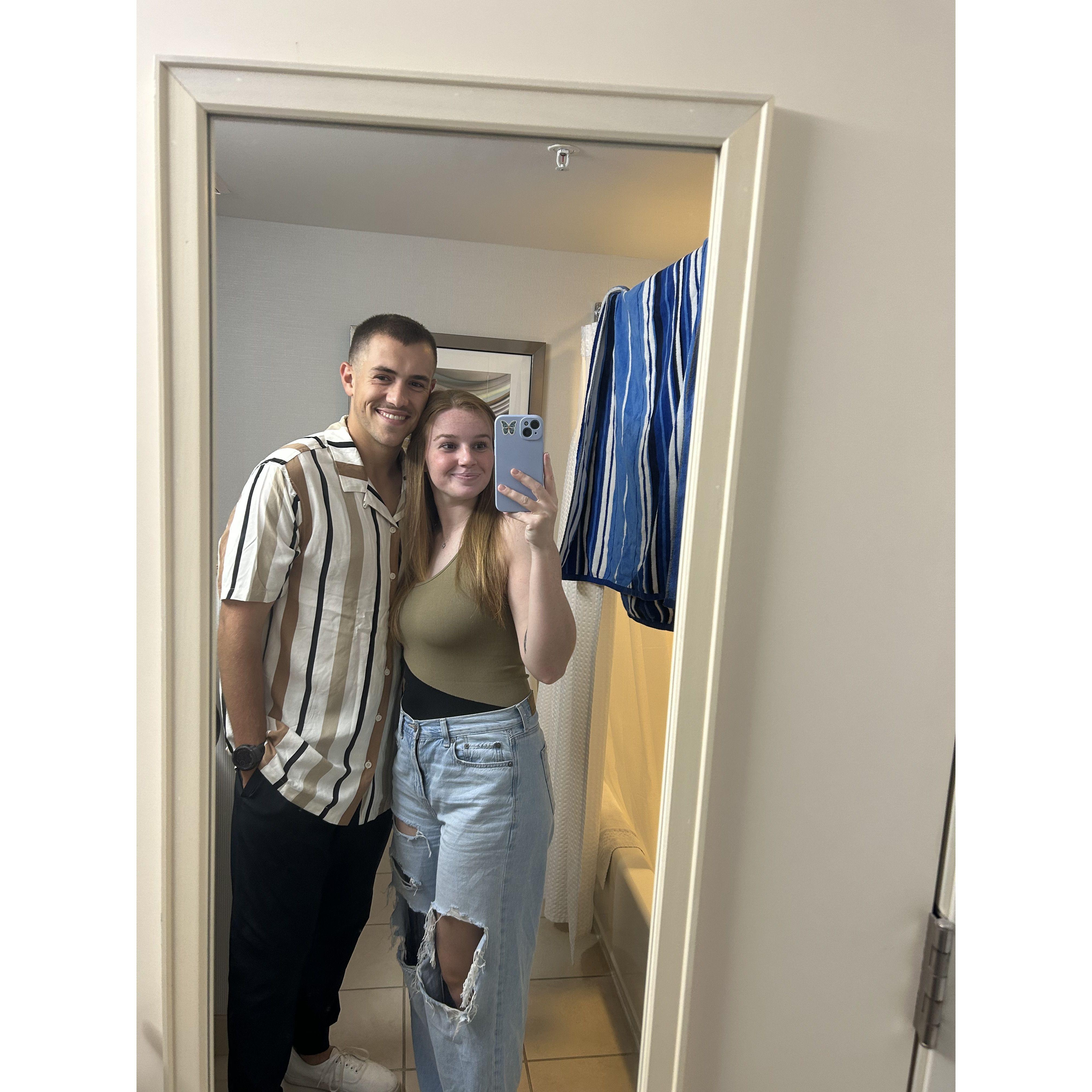 Kiely visited Steven down in Pensacola during his tech school. Of course we had to have a mirror photo op before going to dinner.