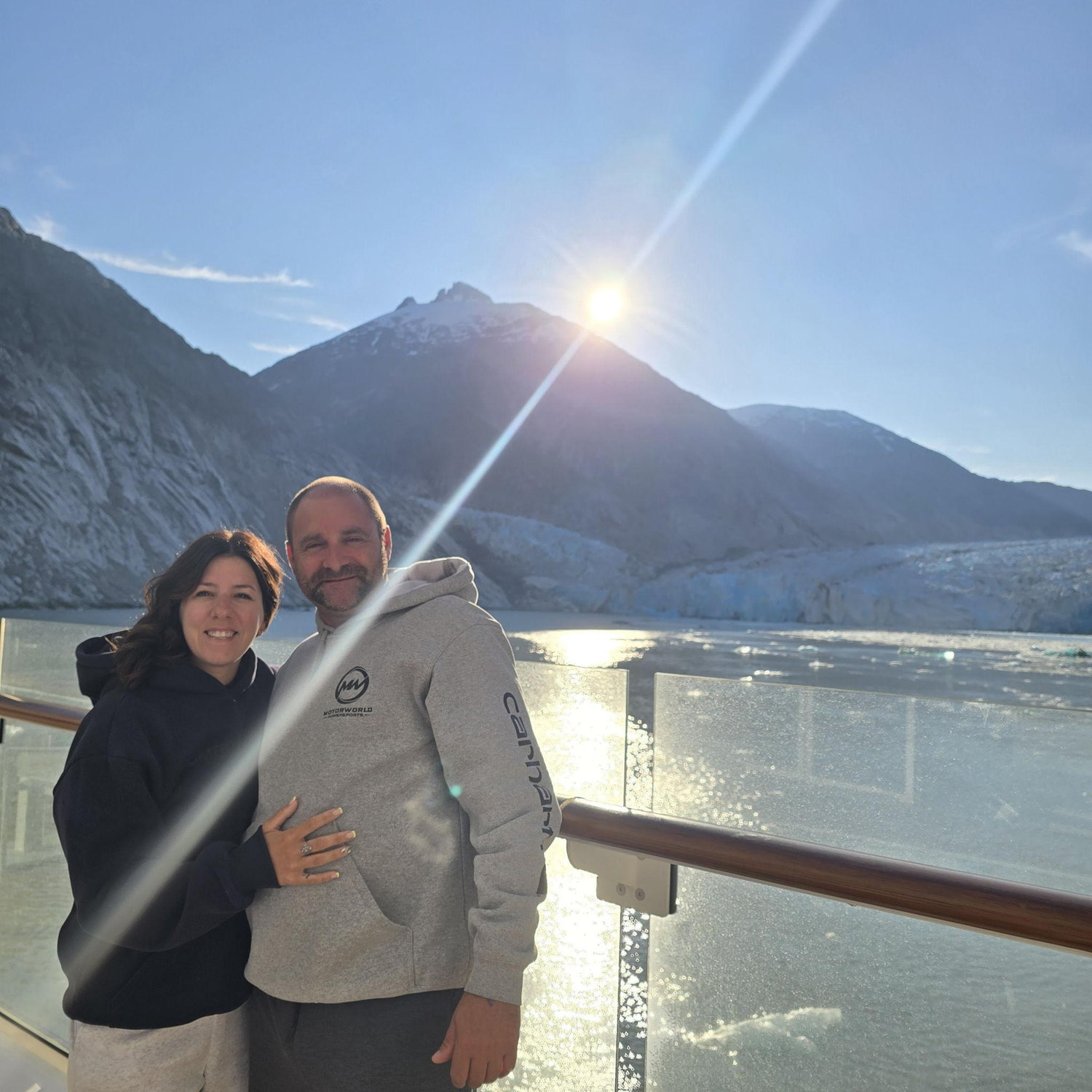 Woke up early to catch this incredible view of a glacier.