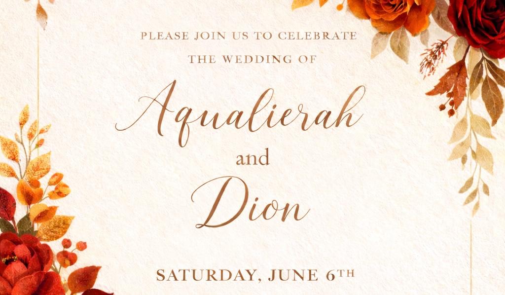 The Wedding Website of Aqualierah Dozier and Dion Smith