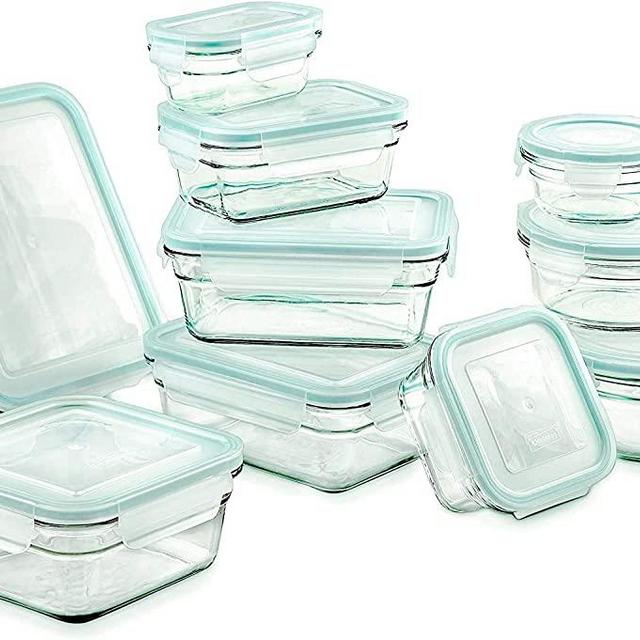Airtight Anti-Spill Proof Tempered Glasslock Storage Containers 20pc set~Microwave & Oven Safe