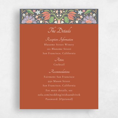Light Rust, Orange Wedding Enclosure - Suraya