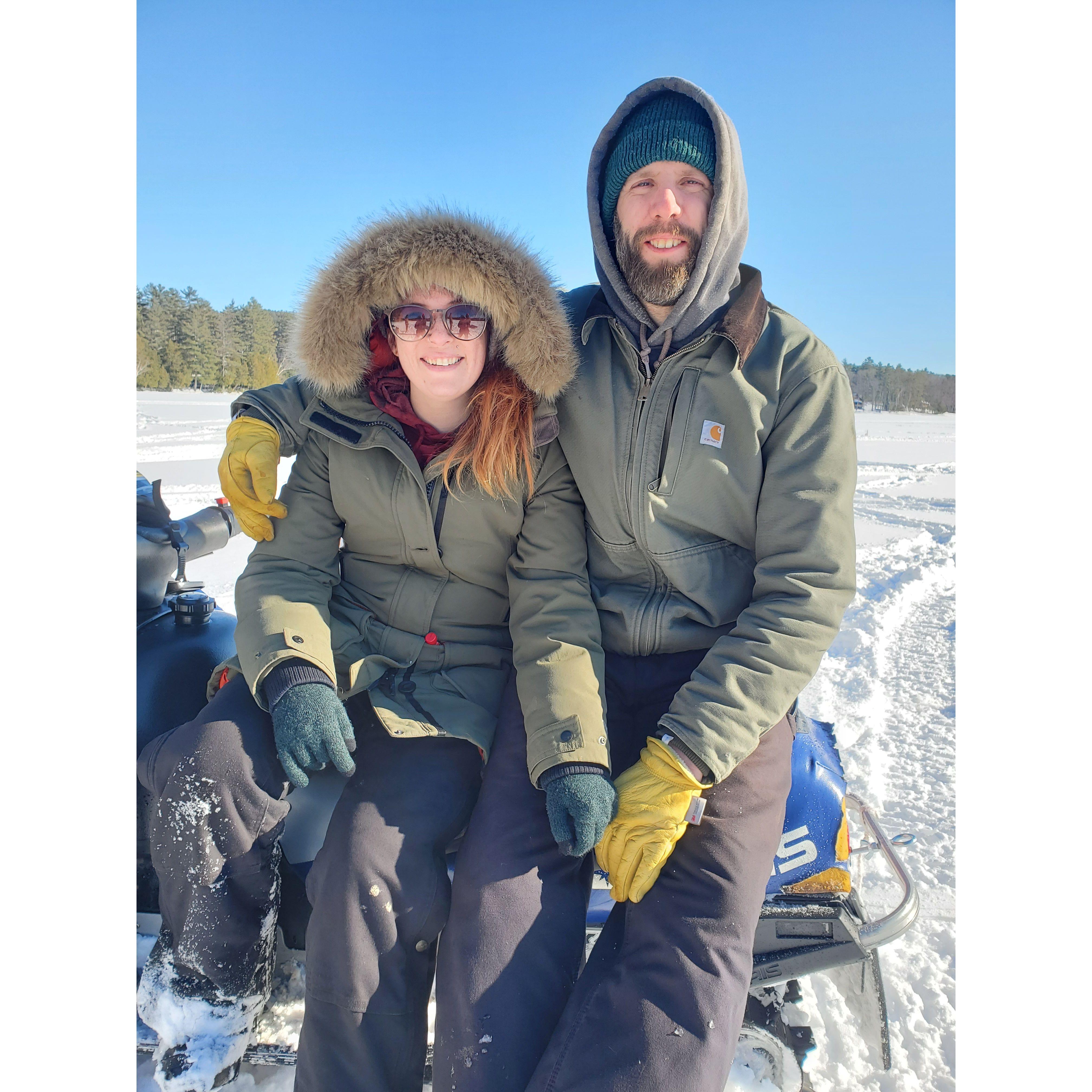 Ice fishing on Flying Pond 2/26/2022