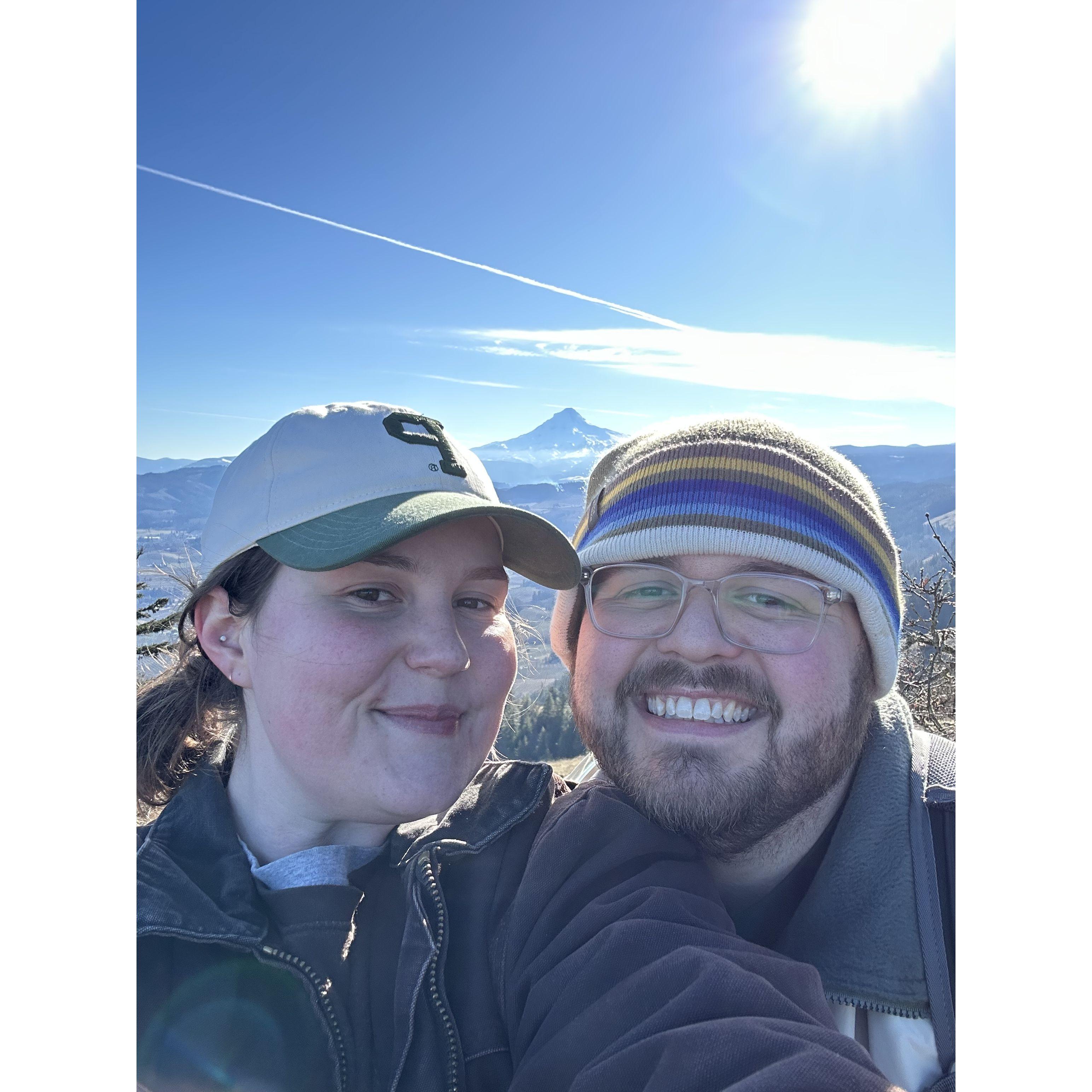 Mt. Hood hike the weekend before Turner proposed!