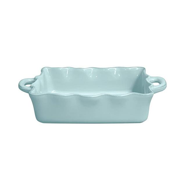 Casafina Stoneware Ceramic Dish Cook & Host Collection Medium Rectangular Baker Casserole, (Blue) L11"xW8.5"
