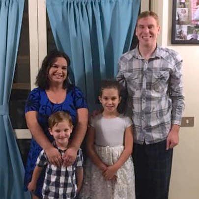 Carrie, Toby, Abby (our Flower Girl), and Greg (Groomsman) take pictures in Italy.