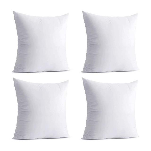 Calibrate Timing Throw Pillow Inserts, 4 Packs Hypoallergenic Square Form Sham Decorative Pillows Cushion Stuffer 16 x 16 inches