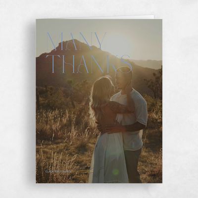 Denim Blue Wedding Thank You - Garnet Photo