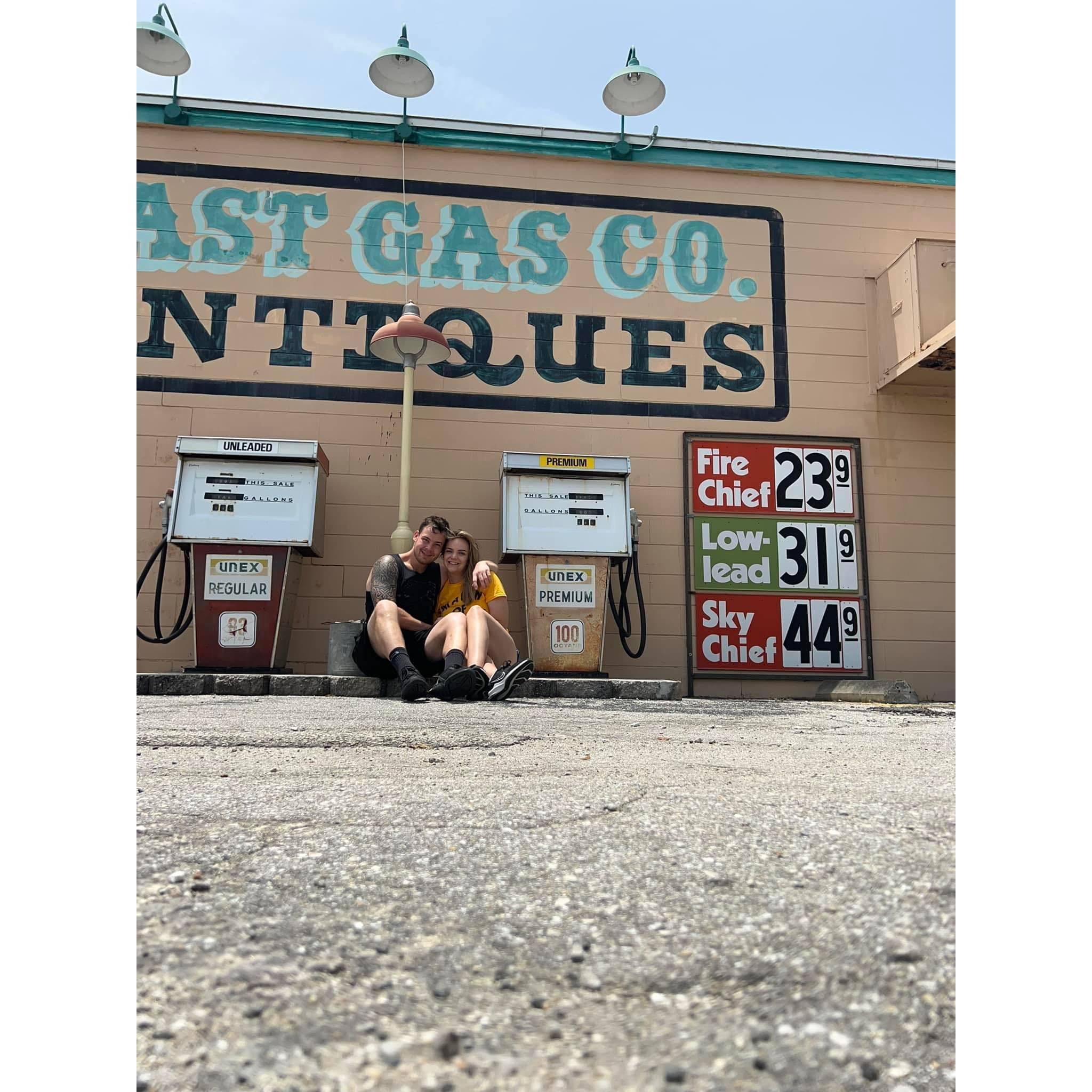 Random Photo in front of an antique shop