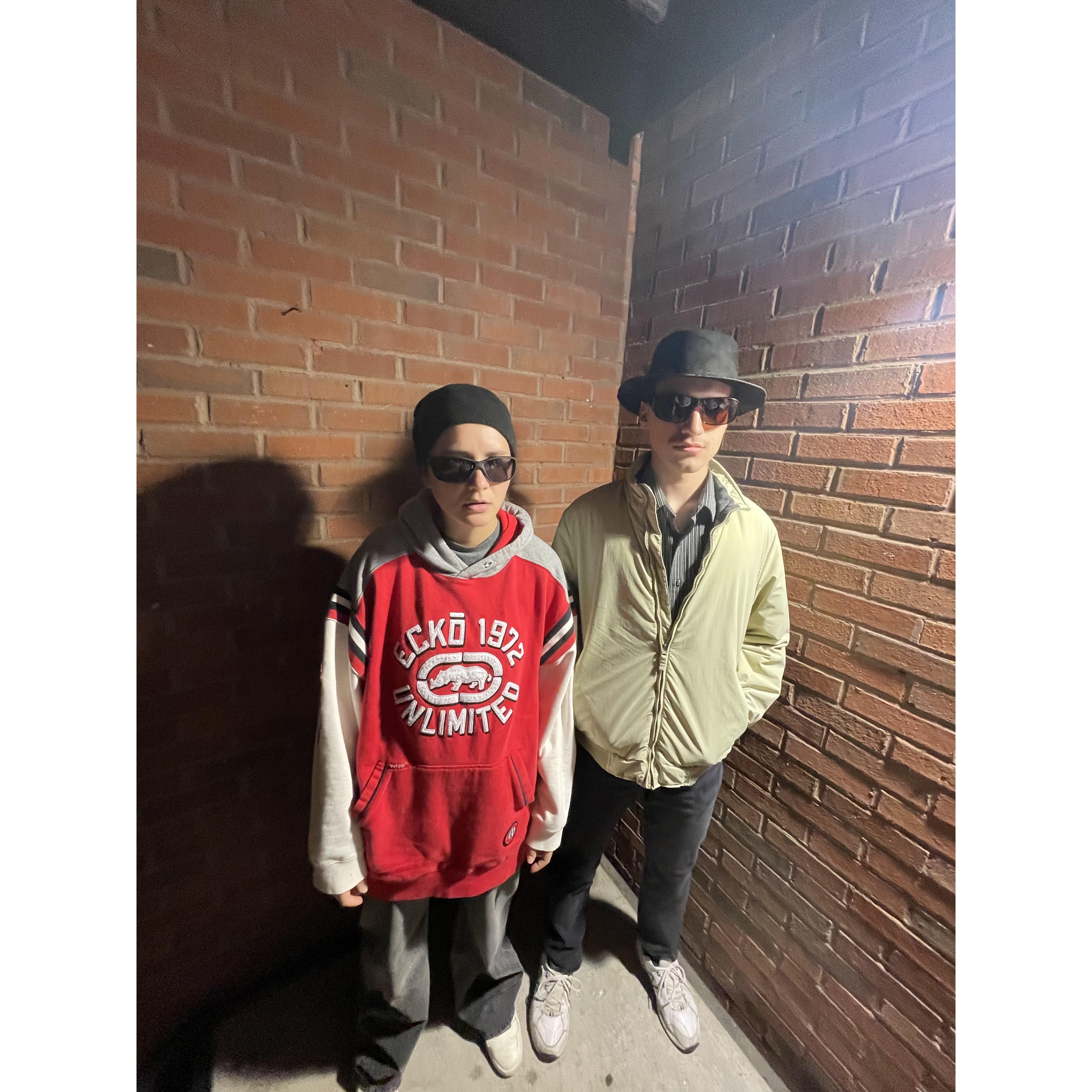 Here's us dressed up as the characters from the show that our relationship could be credited to; Breaking Bad, of course.