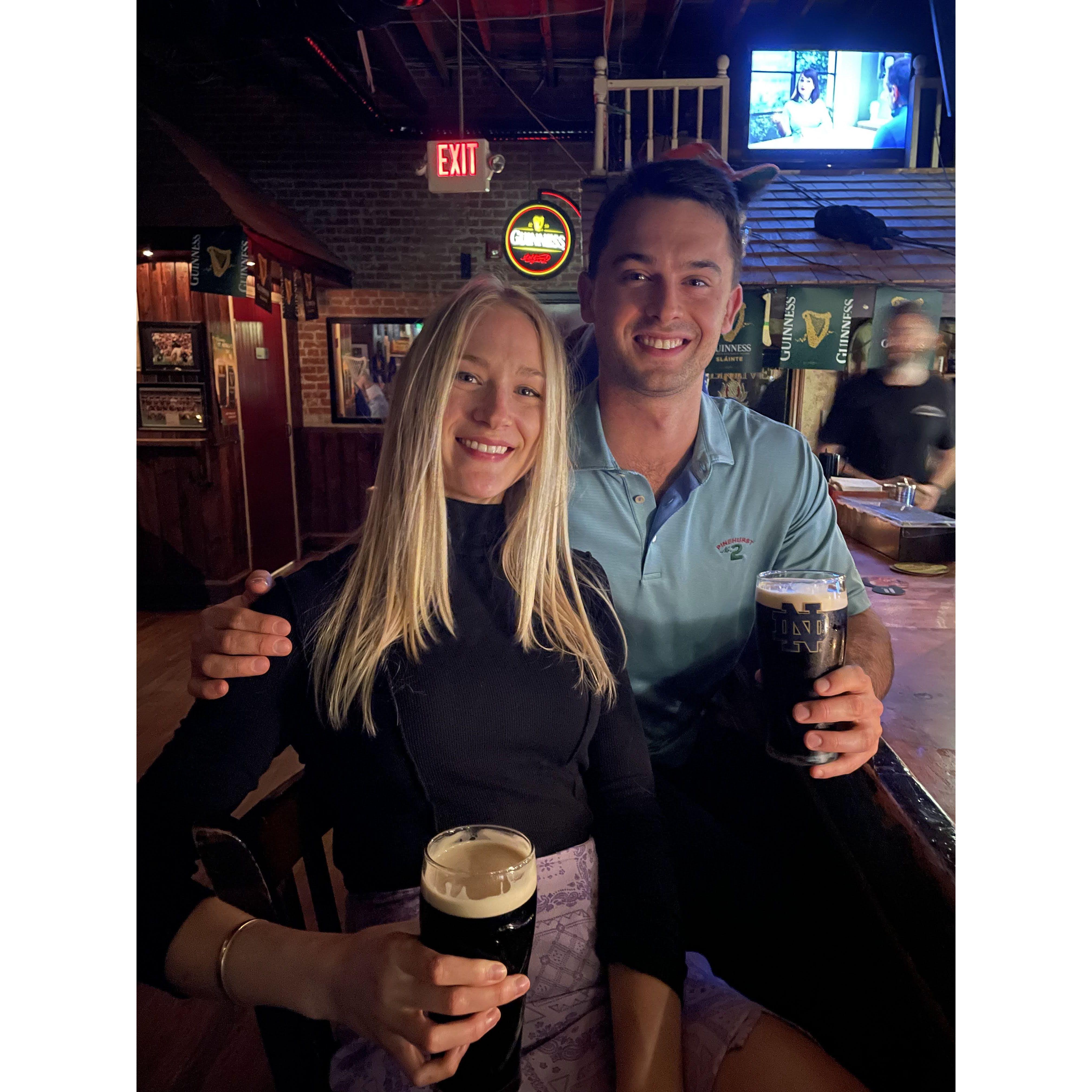 Guiness at Connolly's Uptown Charlotte