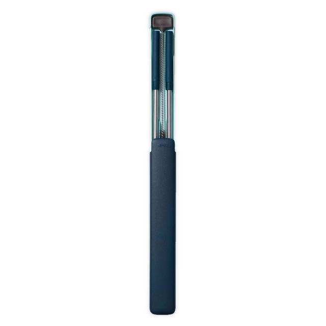 OXO Good Grips® 4-Piece Stainless Steel Reusable Straw Set in Blue/Green