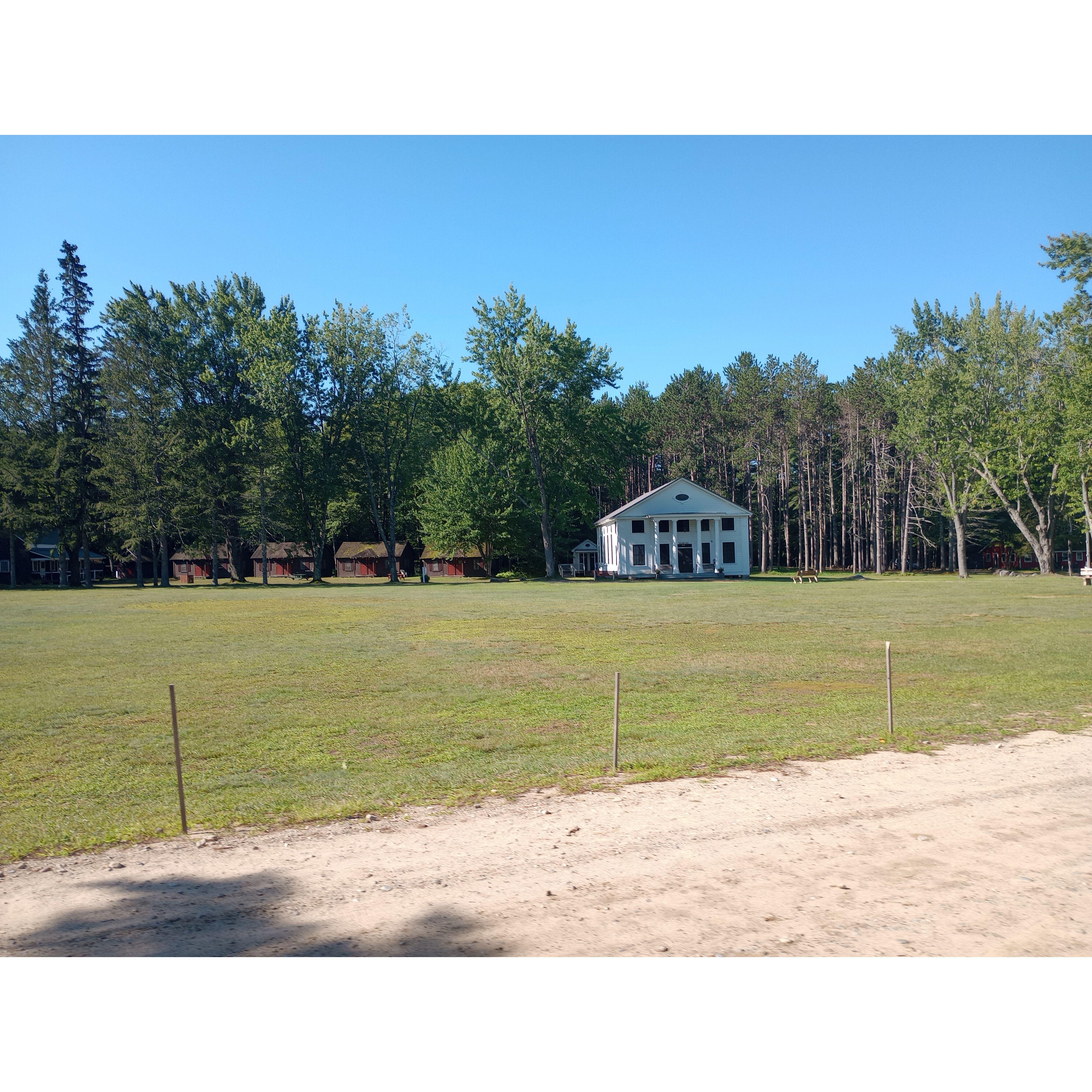 Field between chapel and meeting house