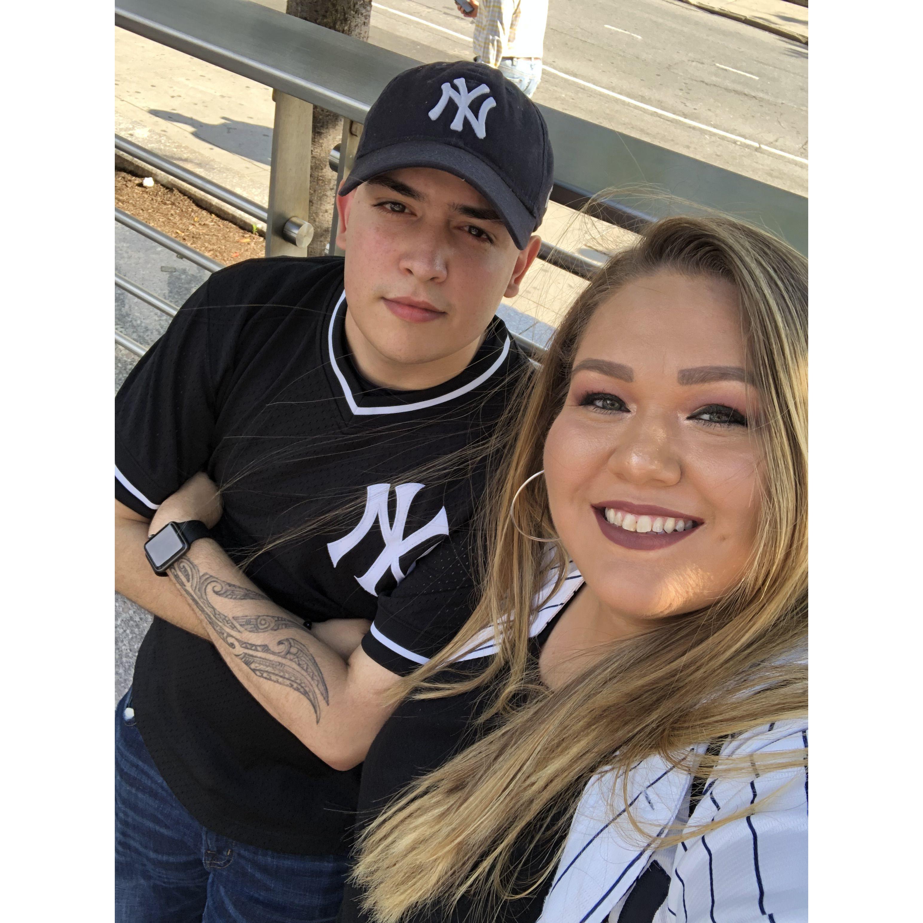 When we were best friends and loved going to Yankee games together.