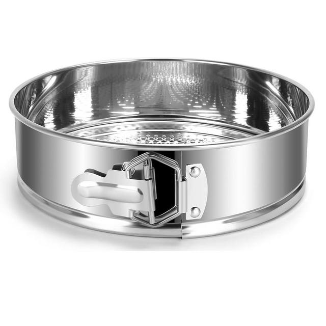 Stainless Steel Springform Cake Pan Set, 9" Nonstick Leakproof Baking Pan Set, Round Bakeware Cheesecake Pan with Removable Bottoms for Instant Pot and Oven