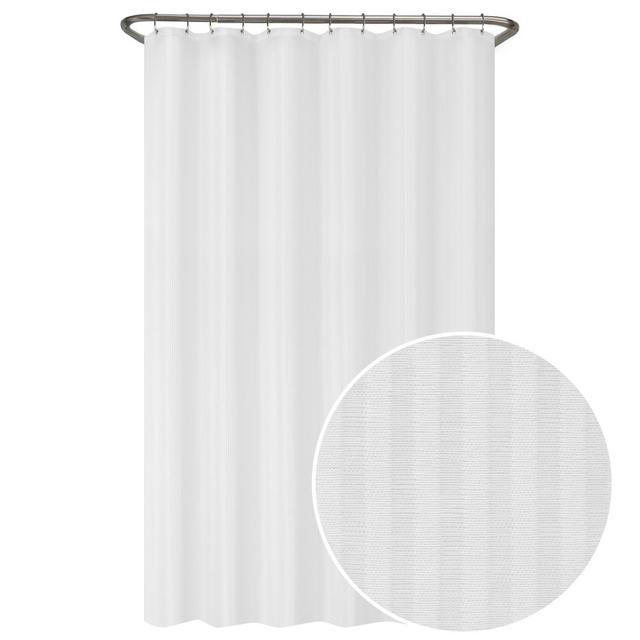 Ultimate Striped Shower Liner White - Maytex