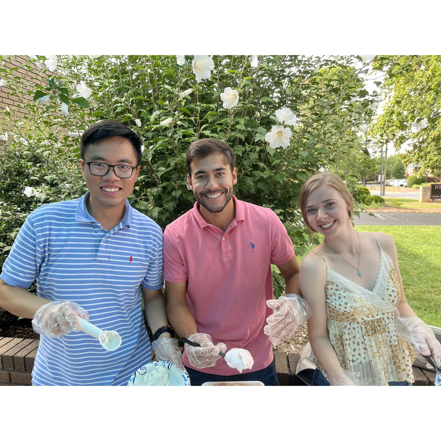 We served ice cream at Newman to other students!