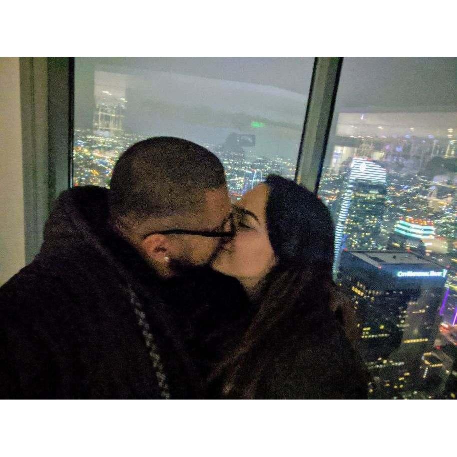 February 1st - Our Official First Date it was Super Bowl Sunday and we were at SkySpace LA