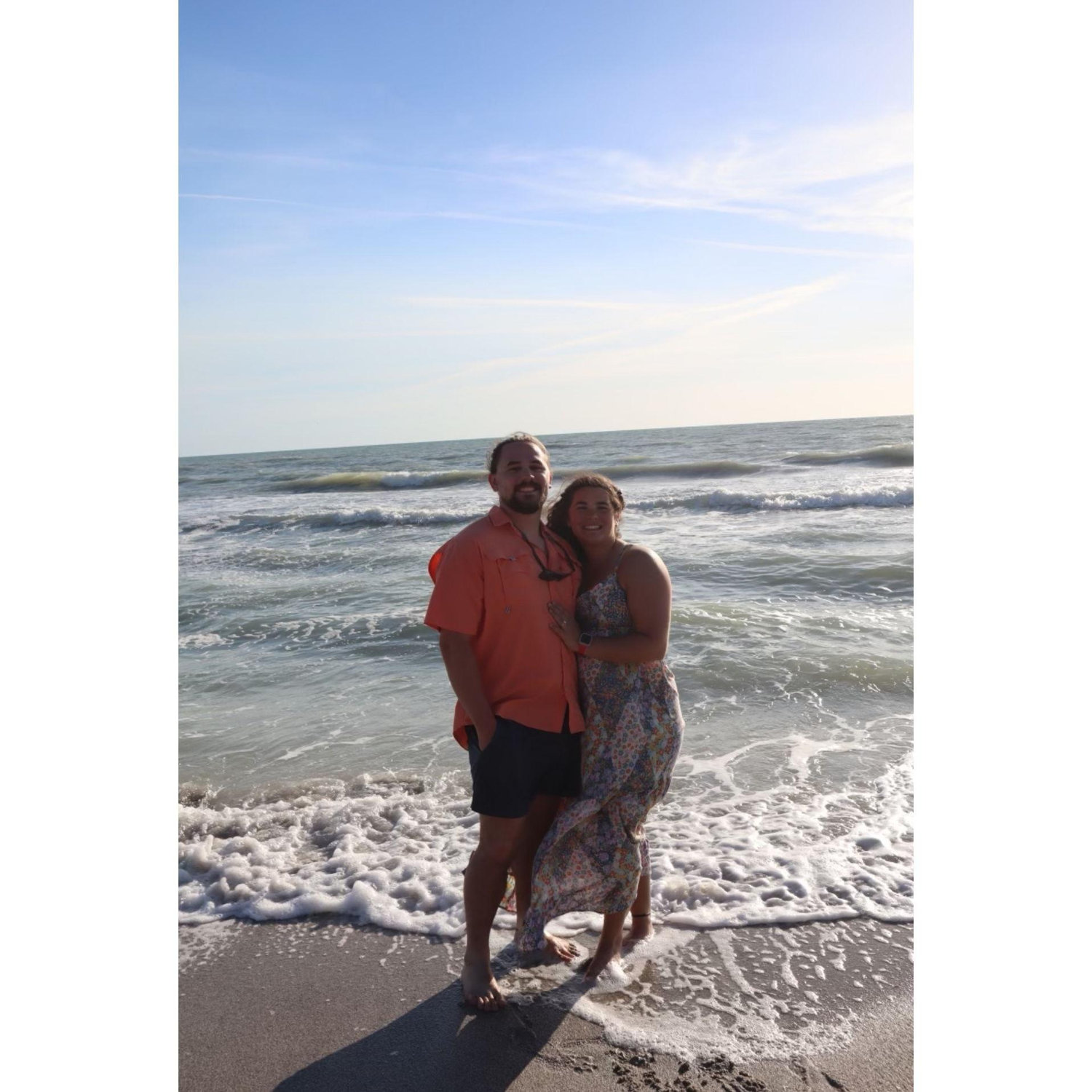 Us in our favorite place, Englewood beach!