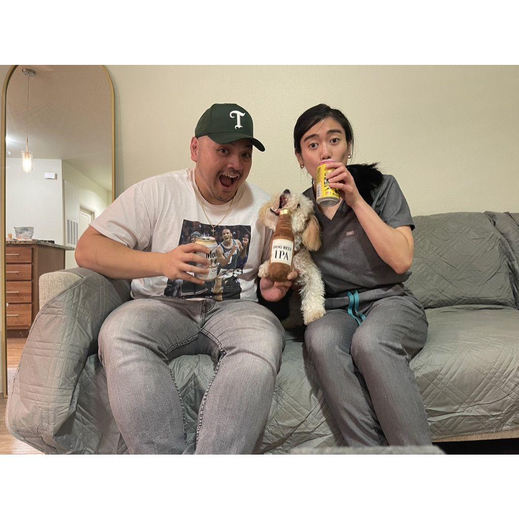 Sharing our first beer w Johnson!