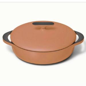 3.5 qt Enameled Cast Iron Braiser with Lid | Caraway