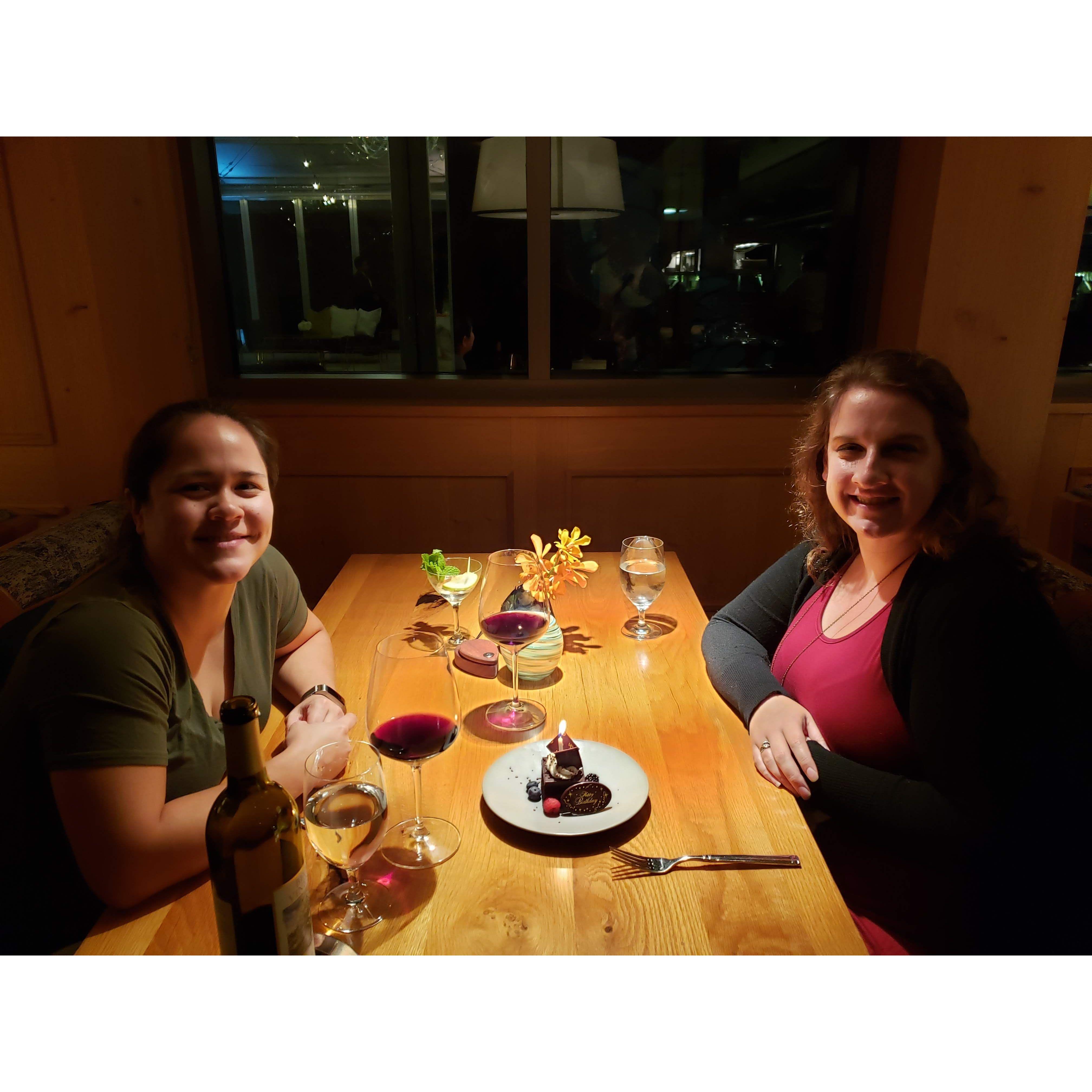 Birthday dinner in Dallas.