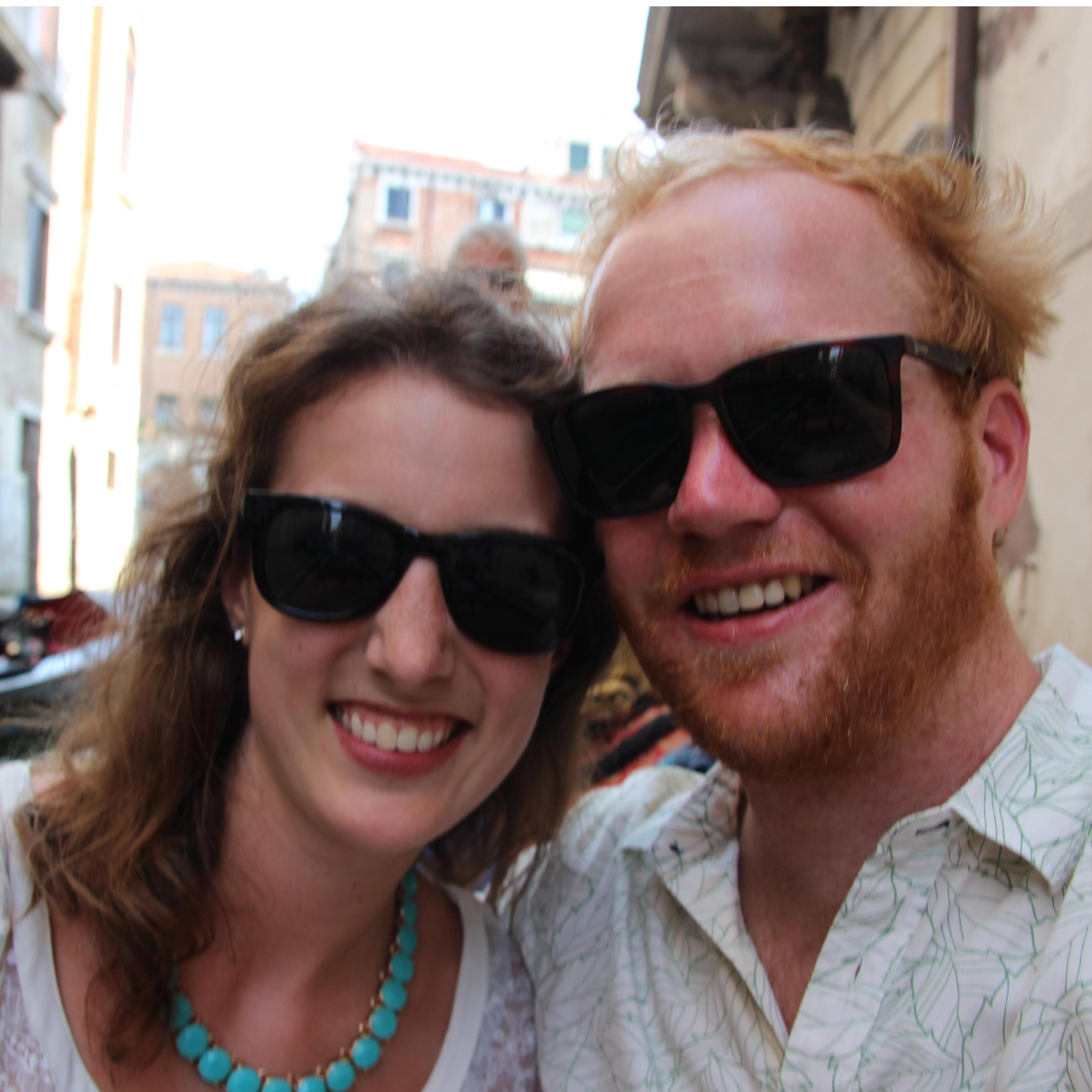 The first time Matt met the family, we took a gondola ride and then ran through Venice