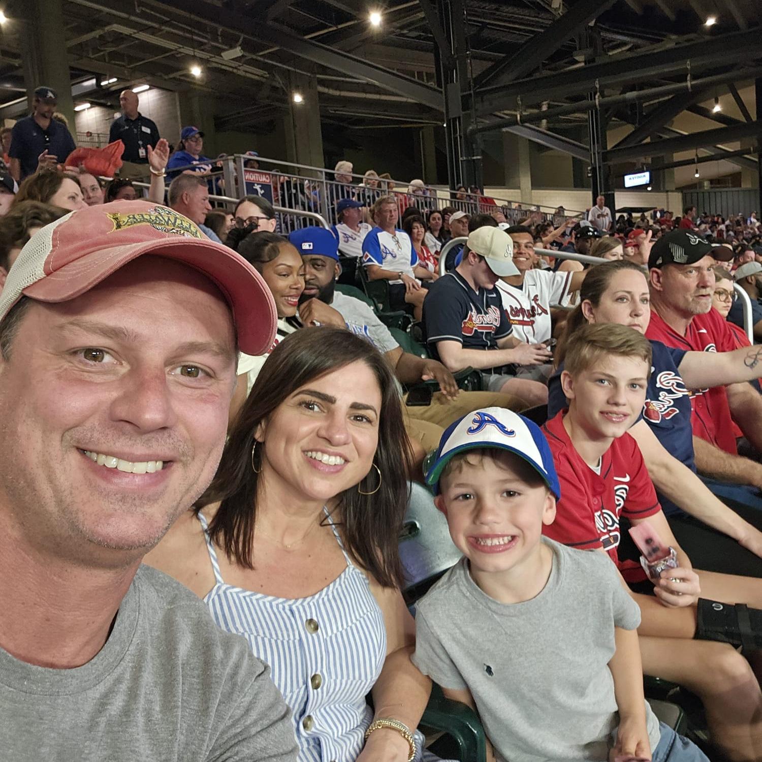 My first Braves game with the boys!