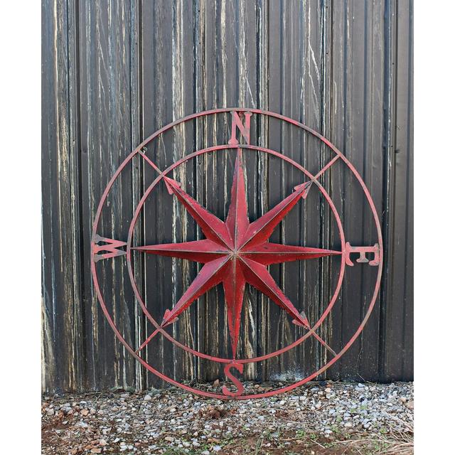 Round Metal Compass Wall Decor