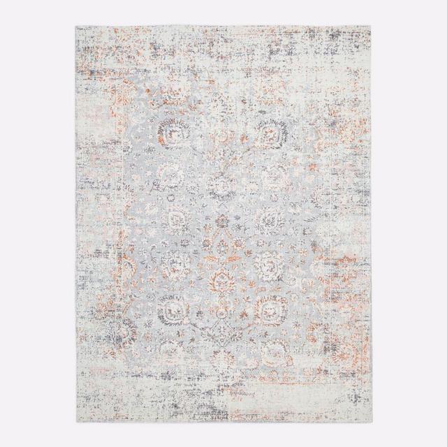 Flourish Rug, 5x8, Pearl Gray