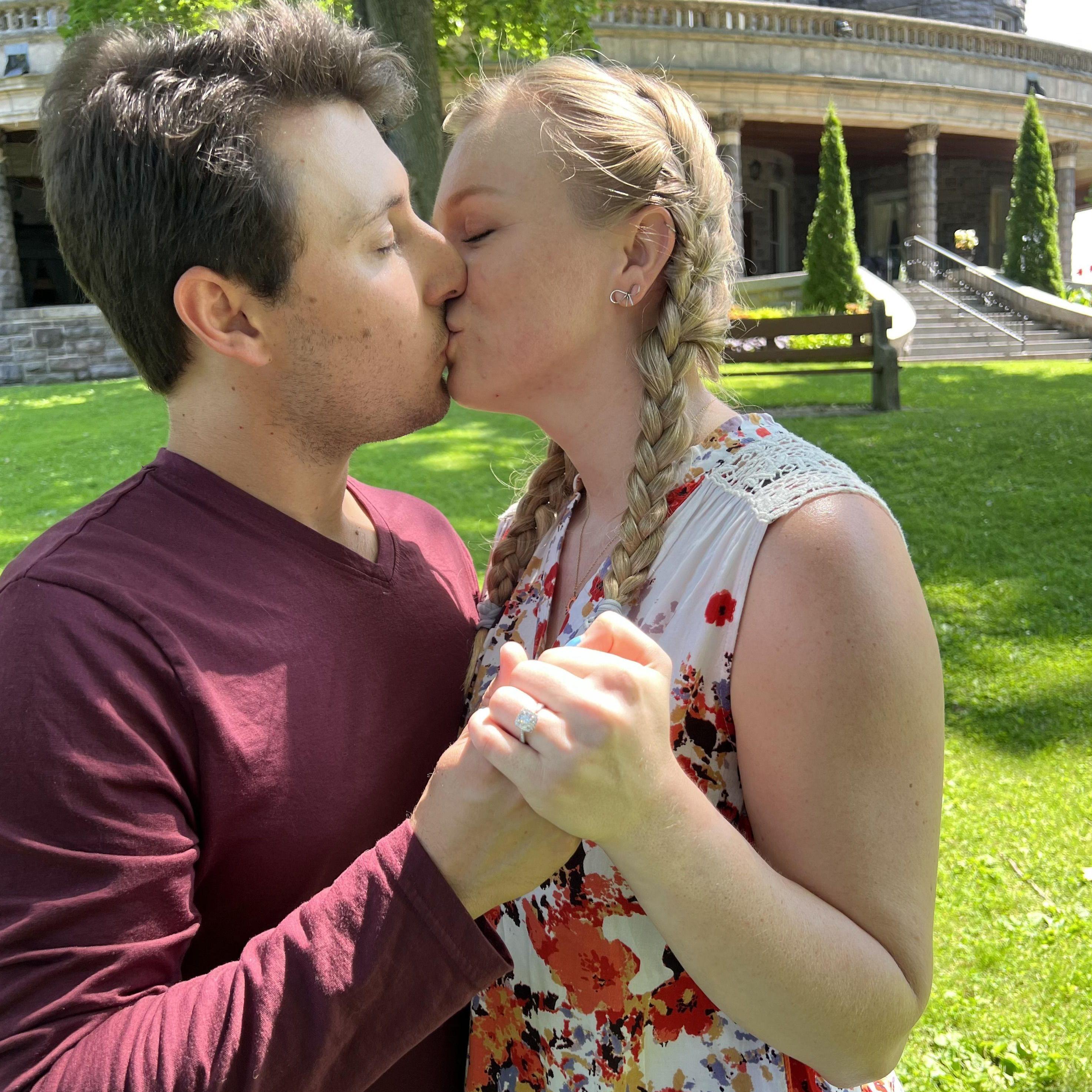 Celebrating our engagement in July of 2023