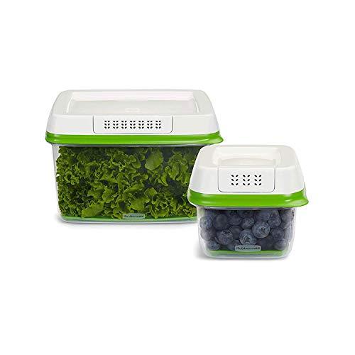 Rubbermaid 2101797 FreshWorks Produce Saver Food Storage Containers Set, 4-Piece