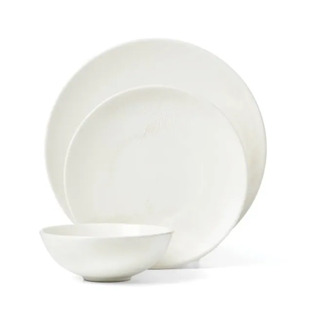 Oneida 12pc Dinnerware Set Roseto White