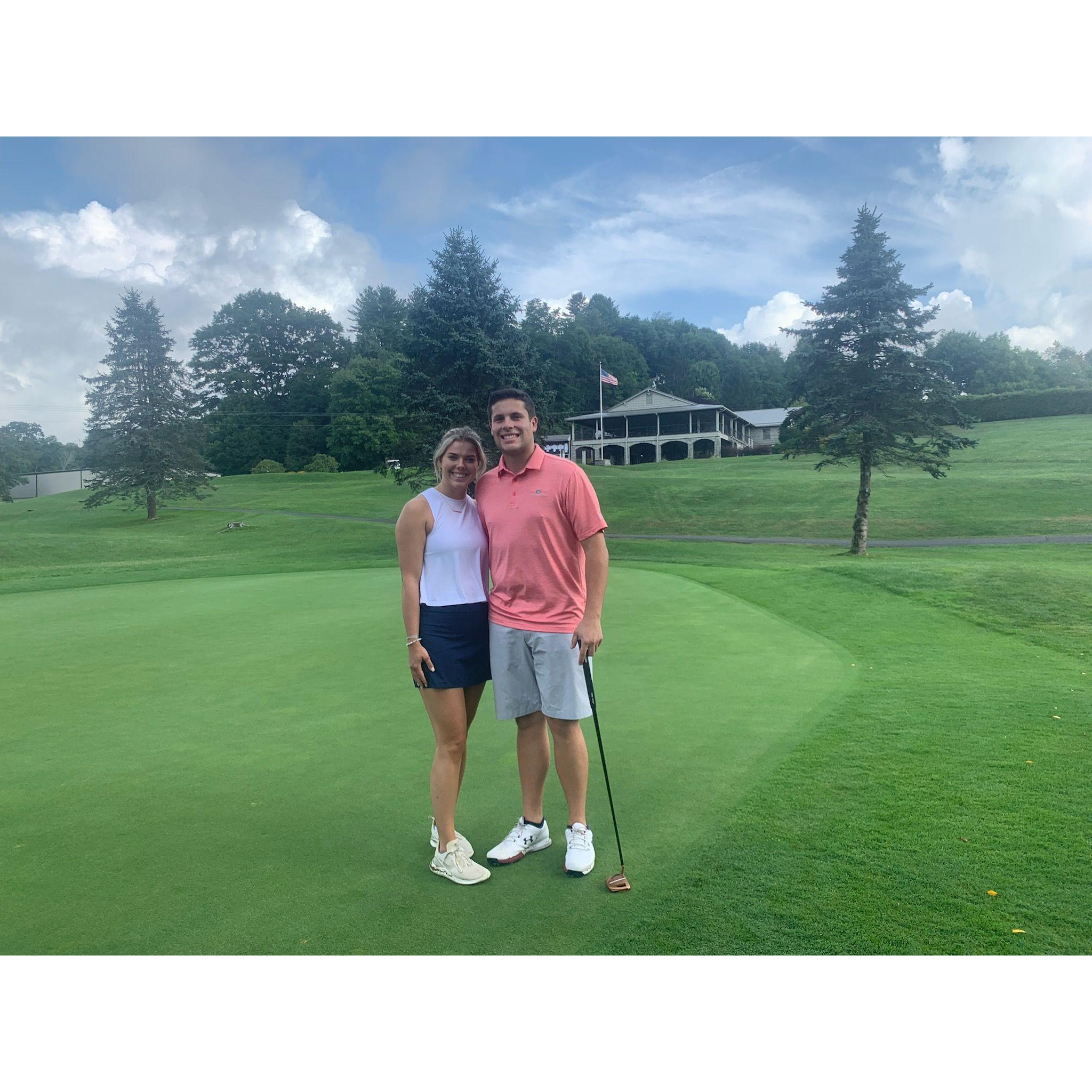One of our many golf dates. This one was near Banner Elk, North Carolina in 2021. One of our favorite vacation spots now!