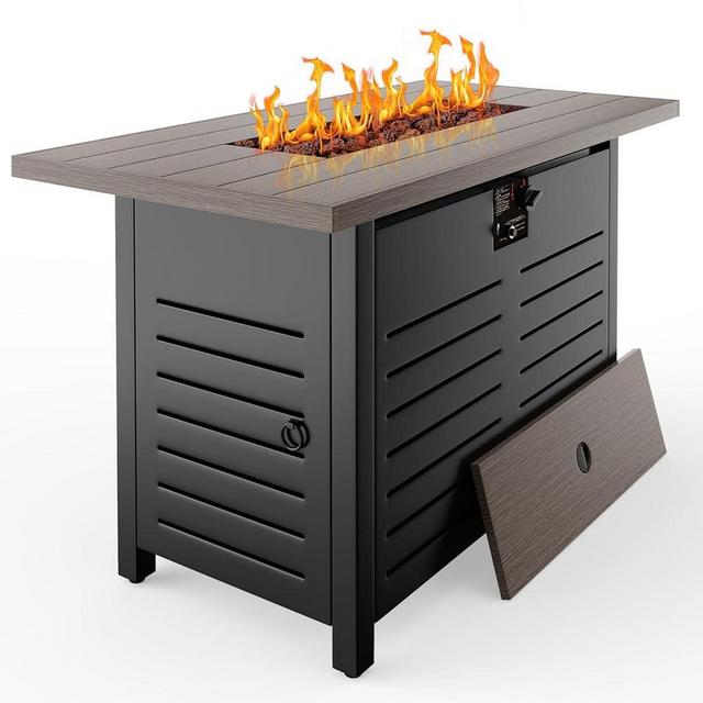Jocoevol 42'' Propane Fire Pit Table – 50,000 BTU Outdoor Gas Fire Pit for Patio, Deck, and Garden, CSA Certified Multipurpose Fire Table with Cover and Lava Rock