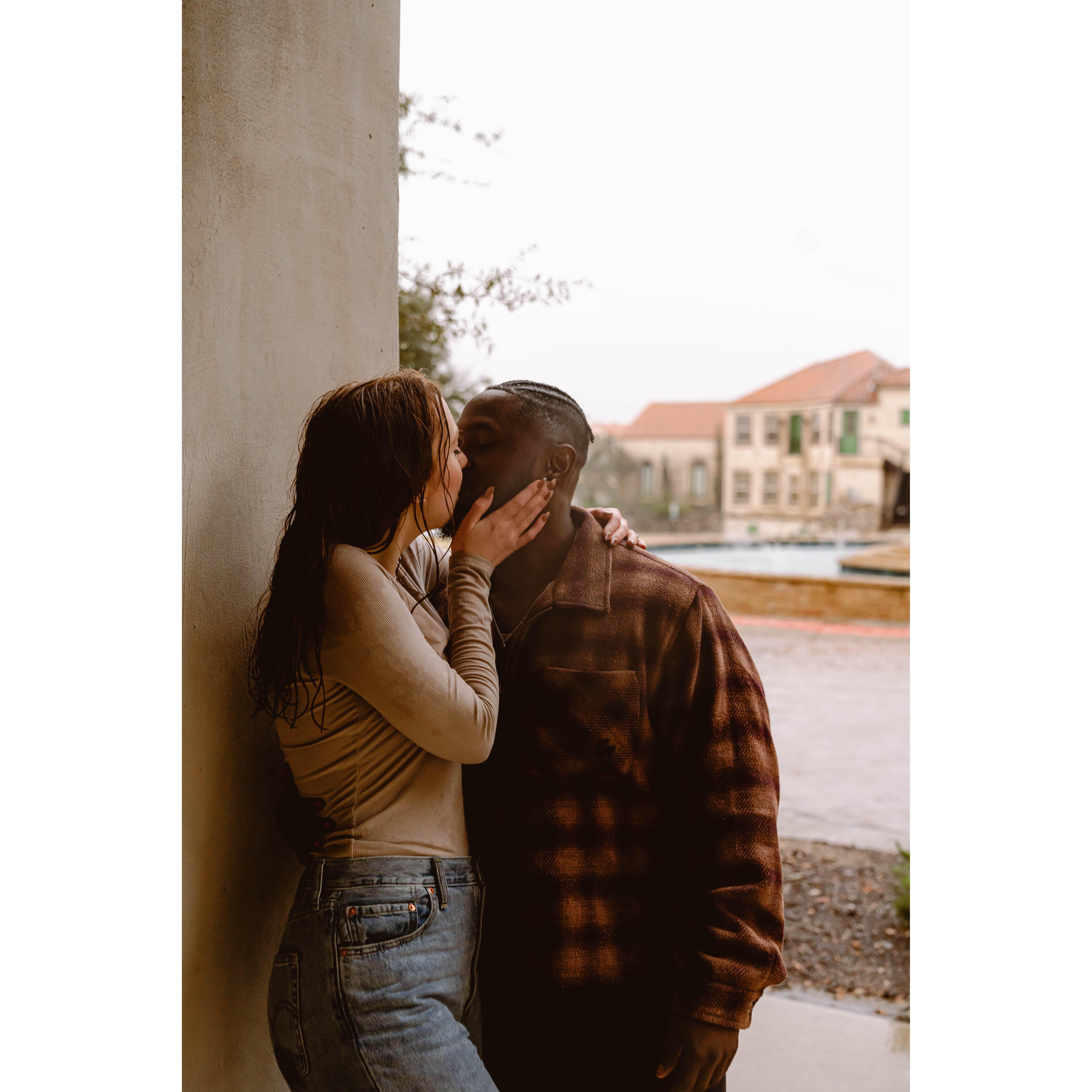 When Feji proposed, it rained...and we wouldn't have had it any other way!