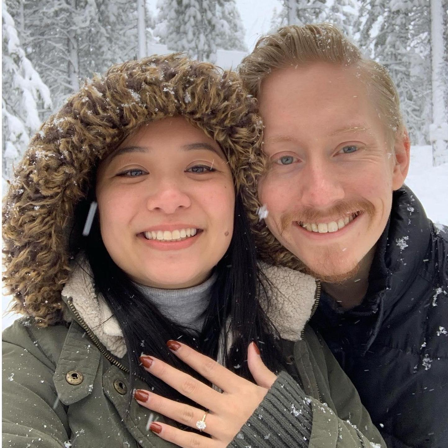 Just engaged and about to be snowed in!