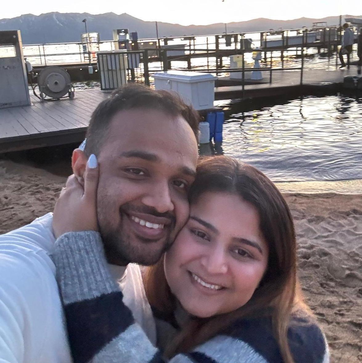 Lake Tahoe beach cuddles. Because "why not?"