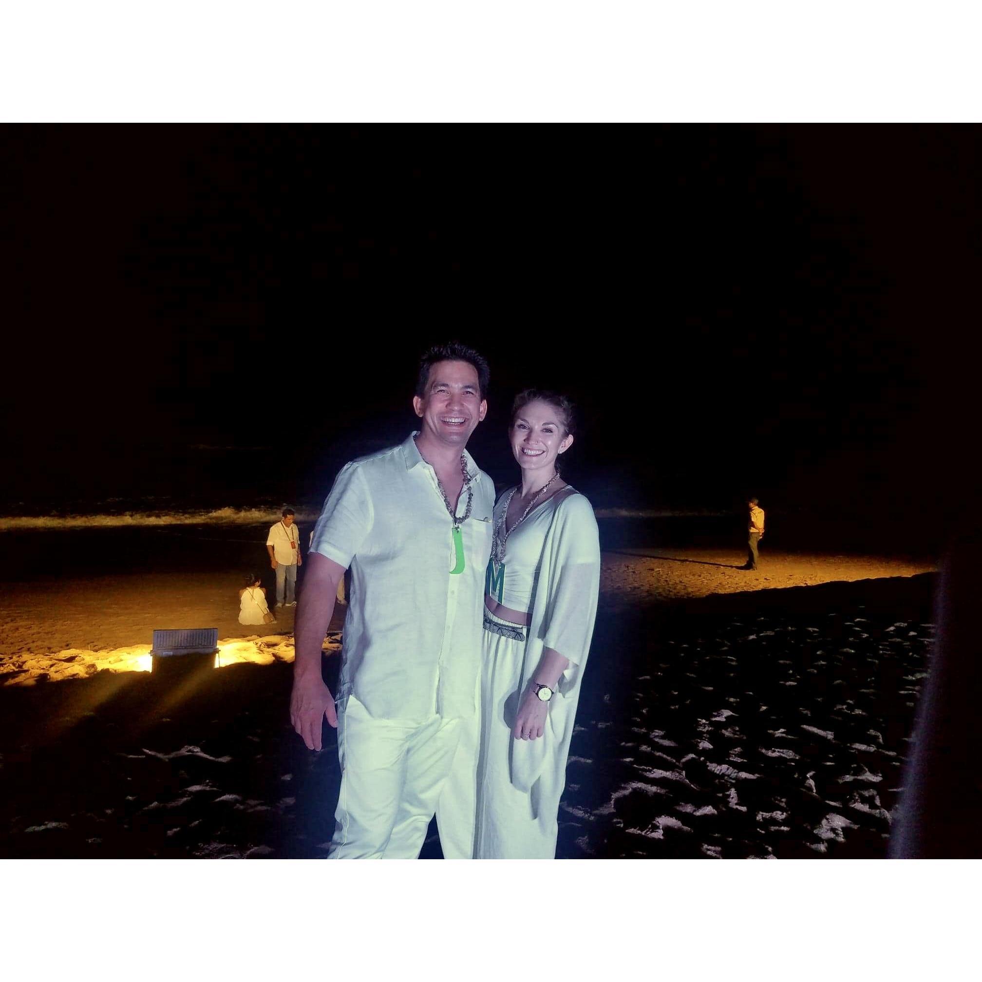Chennai, India, January 2020. At a White party on the Indian Ocean.