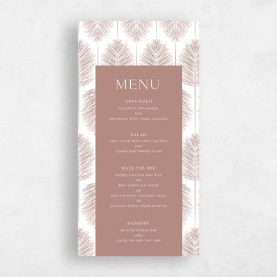 Café au Lait, Brown Wedding Menu - Curacao