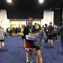 Post race in Boston