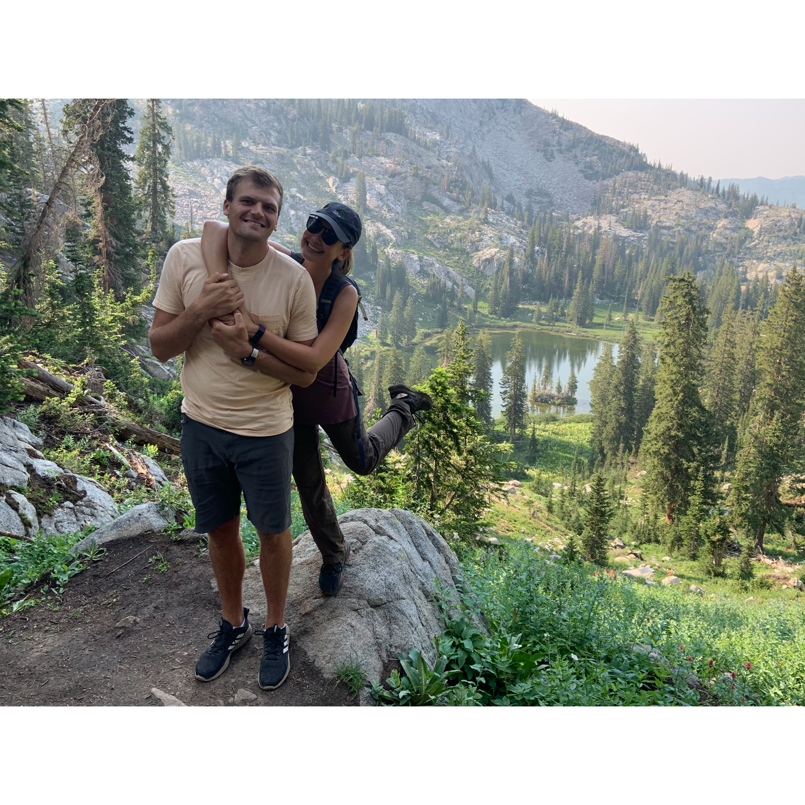 Hiking with friends in Utah.