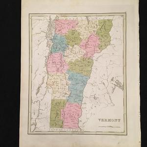 1842 Map of Vermont - Original Antique Map