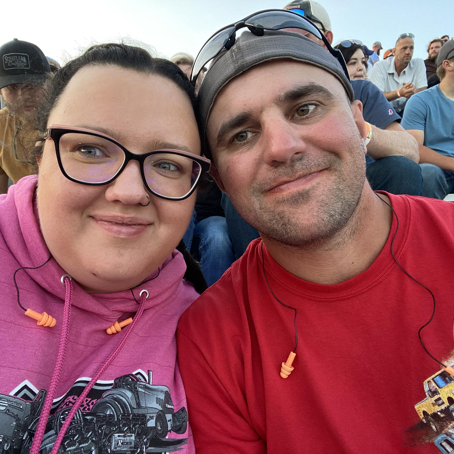 Only he could convince me to go to a tractor pull!