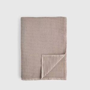 Organic Waffle Throw in Dove