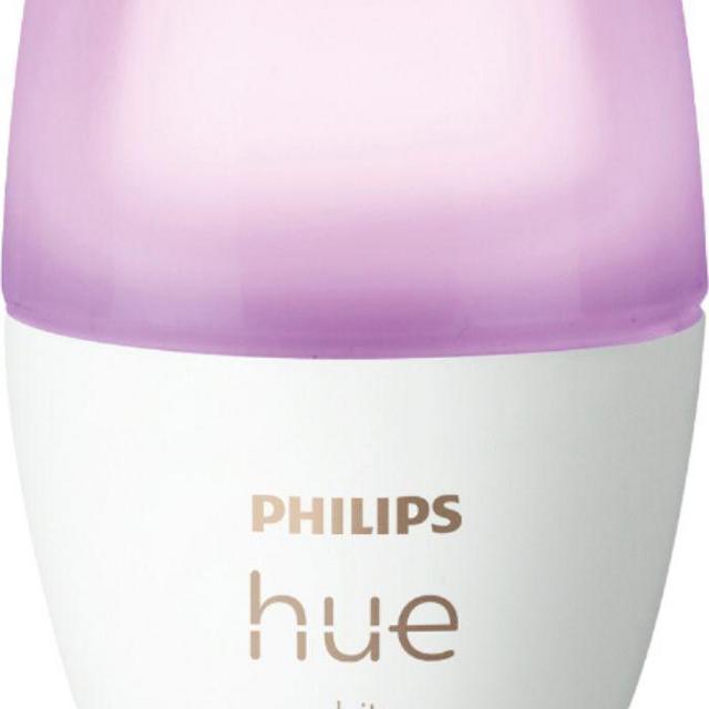 Philips - Hue White and Color Ambiance E12 Bulb - White