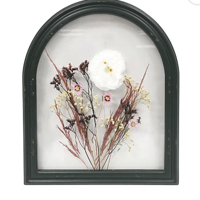 Bee & Willow™ Pressed Flowers in Dark Green 14-Inch x 16-Inch Arched Frame